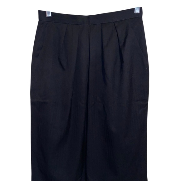 Pendleton Skirt Womens Small 27” Waist 100% Wool Pencil Pockets Secretary Black - Picture 2 of 12